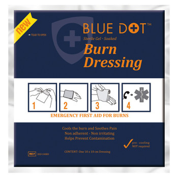 Blue Dot Burn Dressing 100X100mm Pack 10 1047199
