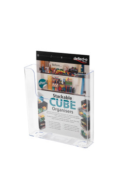 Deflecto Flat Back Literature Holder A4 Portrait Clear 76401 76401