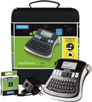 Dymo Labelmanager 210D Kitcase Desktop Label Printer Qwerty Keyboard Black/Silve 2094492