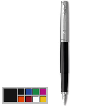 Parker Jotter Fountain Pen Black/Stainless Steel Barrel Blue And Black Ink 2096430