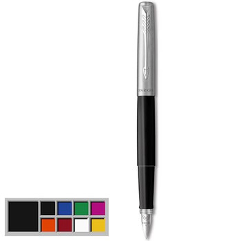 Parker Jotter Fountain Pen Black/Stainless Steel Barrel Blue And Black Ink 2096430