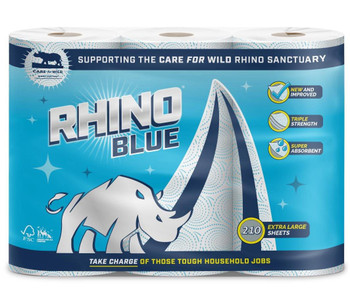 Rhino Blue Kitchen Roll 3 Ply Pack 3 1105233 1105233