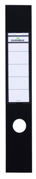 Durable Ordofix Lever Arch File Spine Label Pvc 60X390mm Black Pack 10 809001