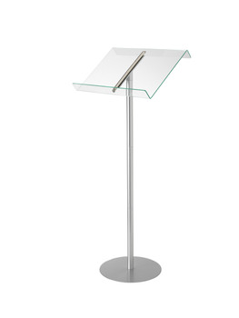 Deflecto Lectern Browser Floor Stand Clear/Silver 79166