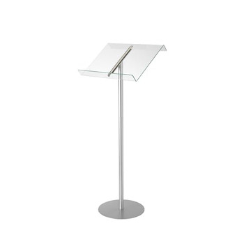 Deflecto Lectern Browser Floor Stand Clear/Silver 79166