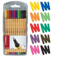 Stabilo Point 88 Fineliner Pen 0.4Mm Line Assorted Colours Wallet 10 8810