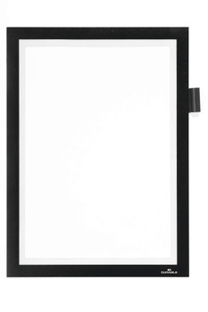 Durable Duraframe Note Magnetic Display Frame Self Adhesive A4 Black 499301