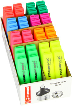 Stabilo Boss Original Highlighter Storepack Chisel Tip 2-5Mm Line 8 Assorted Col UK/70/48-2