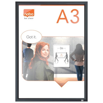 Nobo Impression Pro A3 Poster Frame with Graphite Grey Clip Frame 1915581 1915581