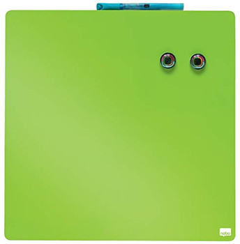 Nobo Mini Magnetic Whiteboard Coloured Tile 360x360mm Green 1903773 1903773
