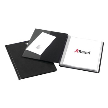 Rexel Nyrex Slimview A4 Display Book 50 Pocket Black 10048BK RX10048BK