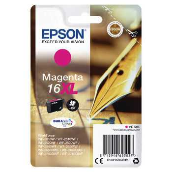 Epson 16Xl Pen And Crossword Magenta High Yield Ink Cartridge 6.5Ml - C13T163340 C13T16334012