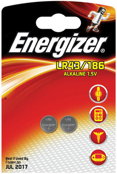 Energizer 639319 ALKALINE LR43/186 2PK 639319