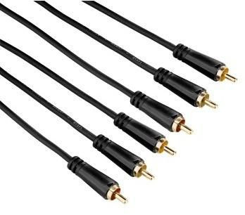 Hama 122158 3M 3X Rca 3 X Rca Black 122158