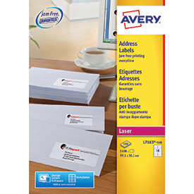 Avery L7163-100 Address Labels 100 sheets - 14 Labels per Sheet AVERYL7163-100