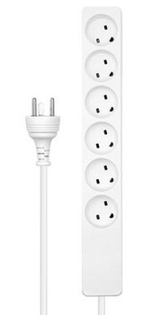 ProXtend KIT6-KIT03W Danish IT Power Strip 6-way KIT6-KIT03W