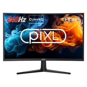 Pixl PX27CC301B 27 " 240Hz Hdr 10+ Full Hd Curved Gaming Monitor With 1920 X 108 PX27CC301B