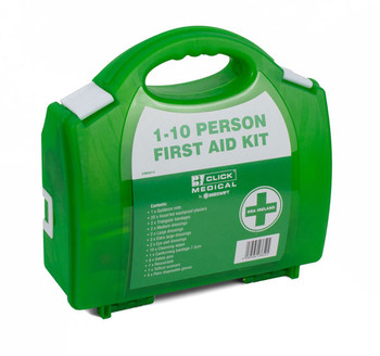 Click Medical 1-10 Hsa Irish First Aid Kit With Eyewash And Burn Dressings Green CM0014