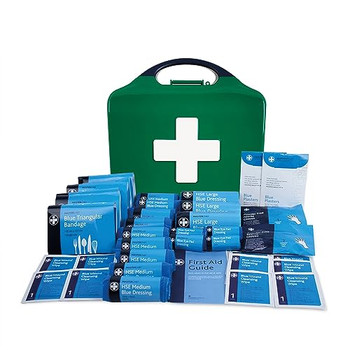 Masterchef 20 Person All Blue Catering First Aid Kit In Aura Box Green Size 550X CM0298
