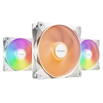 Be Quiet! LIGHT WINGS LX 120mm PWM High Speed 3-Pack White Computer Case Fan 12 BL125