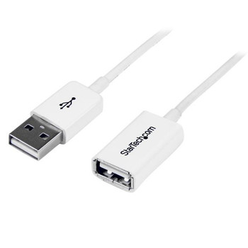 Startech 3m White USB 2.0 Extension Cable A to A - M/F USB-A to USB-A 3m USB Cab USBEXTPAA3MW