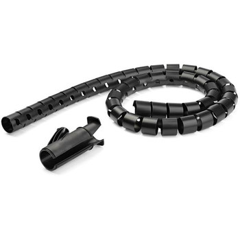 StarTech.com 2.5m Spiral Cable Management Sleeve 25mm Black CMSCOILED2