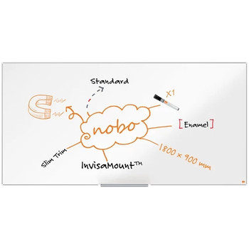 Nobo Impression Pro Enamel Magnetic Whiteboard 1800x900mm 1915398 1915398