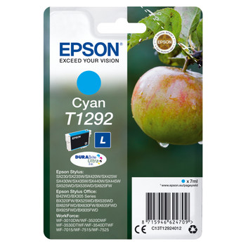 Epson Singlepack Cyan T1292 DURABrite Ultra Ink 7 ml 474 pages 1 pcs C13T12924012