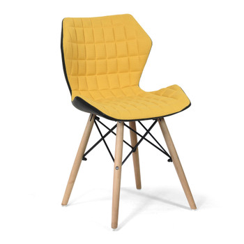 Nautilus Designs Amelia Contemporary Lightweight Fabric Chair With Panel Stitchi BCF/B570/MT