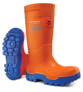 Dunlop Purofort Fieldpro Thermo+ Full Safety Wellingtons Orange Size 12 LP8KU0112