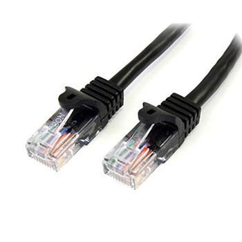 Startech.Com 1M Black Snagless Cat5e Patch Cable 45PAT1MBK