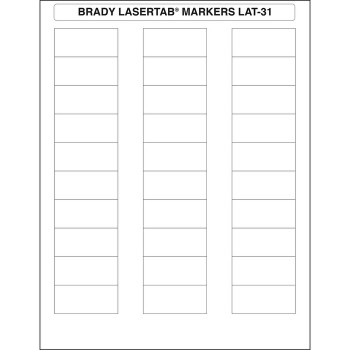 Brady LAT-31-707-1 LaserTab Laser Printable LAT-31-707-1