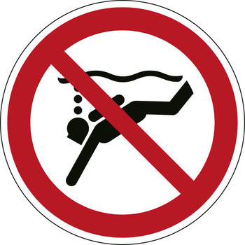 Brady P/P051/NT/PE-DIA100-250 ISO Safety Sign - No sub-aqua P/P051/NT/PE-DIA100-250