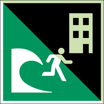 Brady E/E063/NT/PP-PHOLUMC-200X200-1 ISO Safety Sign - Tsunami E/E063/NT/PP-PHOLUMC-200X200-1