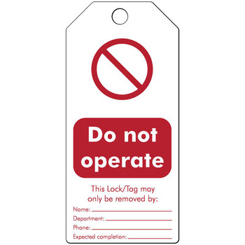 Brady 307665 Tagout: Rewritable Warning 307665