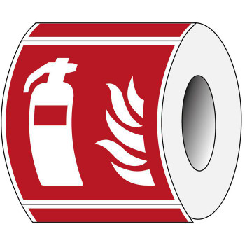 Brady PIC F001-100X100-PE-ROLL/1 ISO Safety Sign - Fire PIC F001-100X100-PE-ROLL/1