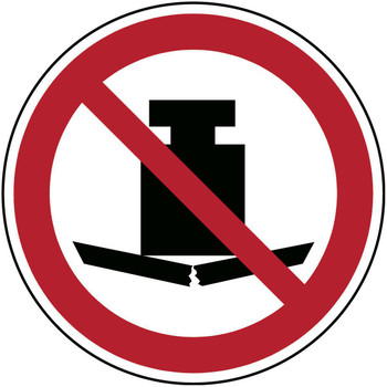 Brady PIC P012-DIA 100-PP-CRD/1 ISO Safety Sign - No heavy PIC P012-DIA 100-PP-CRD/1