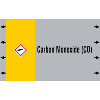 Brady ISO20560PM-340X210-CARBON MONOXIDE CO ISO 20560 Pipe Markers - Gas ISO20560PM-340X210-CARBON MONOXIDE (CO)