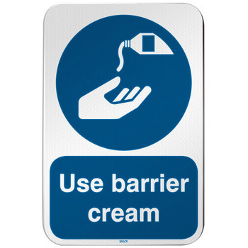 Brady M/M022/EN237/RLFBD-400X600-1 ISO Safety Sign - Use barrier M/M022/EN237/RLFBD-400X600-1
