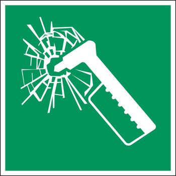 Brady E/E025/NT/ALU-100X100-1 ISO Safety Sign - Emergency E/E025/NT/ALU-100X100-1