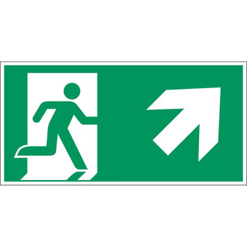 Brady E/E002/A45/NT/PP-210X105-1 ISO Safety Sign - Emergency E/E002/A45/NT/PP-210X105-1