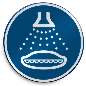 Brady M/M043/NT/RLFBD-DIA400-1 ISO Safety Sign - Start water M/M043/NT/RLFBD-DIA400-1