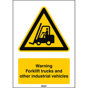 Brady STEN W014-297X420-AL-CRD/1 ISO 7010 Sign - Warning fork STEN W014-297X420-AL-CRD/1