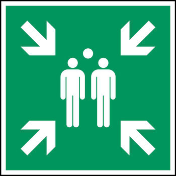 Brady PIC E007-400X400-PP-CRD/1 ISO 7010 Sign - Evacuation PIC E007-400X400-PP-CRD/1