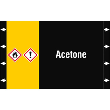Brady ISO20560PM-340X210-ACETONE ISO 20560 Pipe Markers - ISO20560PM-340X210-ACETONE