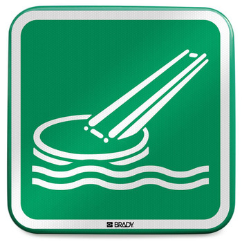 Brady E/E054//RFLBD-400X400-1 ISO Safety Sign - Marine E/E054//RFLBD-400X400-1