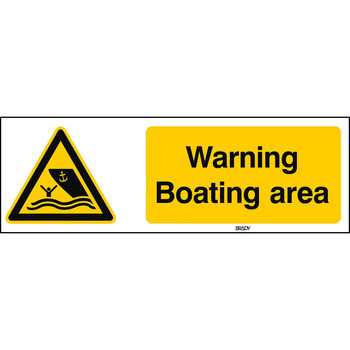 Brady W/W058/EN501/ALU-150X50-1 ISO Safety Sign - Warning W/W058/EN501/ALU-150X50-1