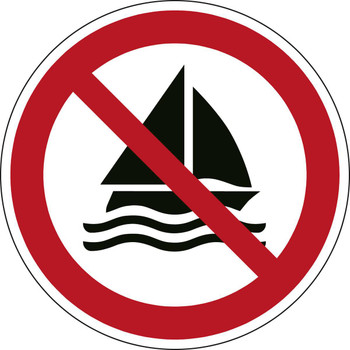 Brady P/P053/NT/PE-DIA100-1 ISO Safety Sign - No sailing P/P053/NT/PE-DIA100-1