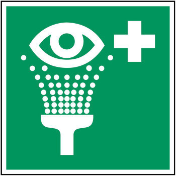 Brady PIC E011-010X010-PE-SHEET/1 ISO Safety Sign - Eyewash PIC E011-010X010-PE-SHEET/1