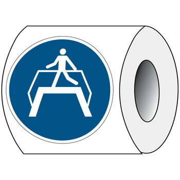 Brady PIC M023-DIA 025-PE-ROLL/1 ISO Safety Sign - Use PIC M023-DIA 025-PE-ROLL/1